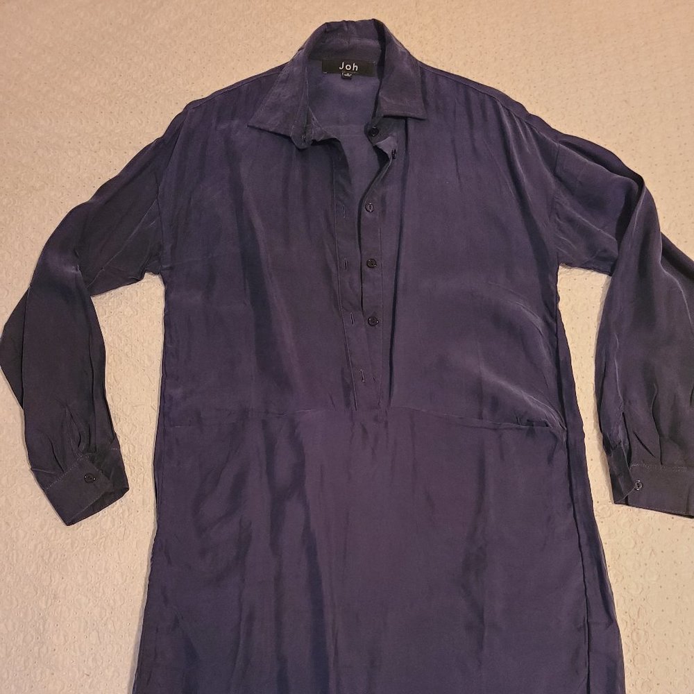 Joh Apparel Silk Navy Blue Sheath Dress